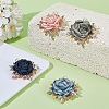 4Pcs 4 Colors Flower Cloth Pins JEWB-GO0001-17-3