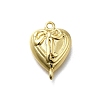 Brass Bowknot Heart Links KK-K400-49G-02-1