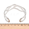 Hammered 304 Stainless Steel Cuff Bangles for Women BJEW-T023-01P-3