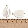 Natural Shell Teardrop Pendants X1-STAS-D378-33G-3
