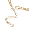 304 Stainless Steel Sea Turtle & Natural Freshwater Shell Star Pendant Double Layer Necklaces for Women NJEW-JN05400-5