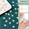 60Pcs 2 Colors Brass Connector Charms KK-BC0013-88-4