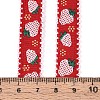 Polyester Strawberry Ribbon OCOR-T016-04C-3