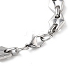 Anti-Tarnish 201 Stainless Steel Hexagon Link Chain Necklace & Bracelets Set SJEW-G083-09P-3