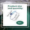1Pc Bullet Shape Zinc Alloy Finger Rings RJEW-LP0005-20-2