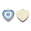 Rack Plating Light Gold Alloy Enamel Pendants ENAM-Q444-014H-RS-2