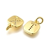 26Pcs Brass Micro Pave Cubic Zirconia Charms KK-R218-03G-2