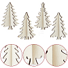 4 Styles Christmas Theme Unfinished Wood Solid Display Decorations DJEW-WH20002-21A-6
