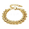 304 Stainless Steel Link Chain Bracelets for Women BJEW-C113-01G-4