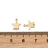 Brass Star Connector Charms KK-B137-09G-3