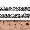 Electroplate Transparent Glass Beads Strands EGLA-Q133-01A-03-4
