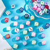 40Pcs UV Plating Rainbow Iridescent Acrylic Enamel Beads SACR-PA0001-03-3