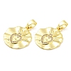 Rack Plating Brass and Cubic Zirconia Pendant KK-Q787-02G-2