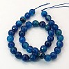 Natural Agate Beads Strands X-G-E054-8mm-14-2