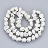 Electroplated Natural Lava Rock Beads Strands G-S352-29S-2