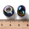 Opaque Brass Cores Acrylic European Beads OACR-M024-04P-07-3