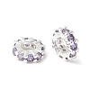 Brass Micro Pave Cubic Zirconia Beads KK-A253-11S-01-1