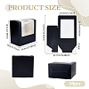 Foldable Cardboard Gift Cap Storage Boxes with Clear PVC Window CON-WH0099-66A-2