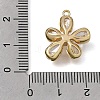 Brass Pave Cubic Zirconia Pendant Cabochon Settings CU-CBAC809-05G-3
