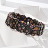 Handmade Millefiori Lampwork Beaded Stretch Bracelets for Men Women BJEW-G738-01A-02-3