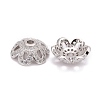 Eco-Friendly 6-Petal Flower Brass Micro Pave Cubic Zirconia Bead Caps ZIRC-M098-01P-FF-1