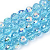 Transparent Electroplate Glass Beads Strands EGLA-N012-001-B12-1