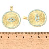 Brass Micro Pave Sky Blue Cubic Zirconia Pendants CU-CBA6938-06G-02-3