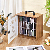 Rectangle Wood & Iron Desktop Mobile Phone Storage Boxes AJEW-UN0005-43-2