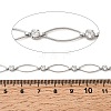 Handmade Brass Pave Clear Cubic Zirconia Horse Eye Link Chains CHC-G027-03P-3