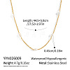 304 Stainless Steel and Imitation Pearl Beaded Chain Necklaces for Women HP4022-3