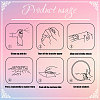 Waterproof Reflective Plastic Mirror Stickers DIY-WH0665-002-4