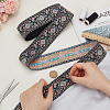 10 Yards Ethnic Style Polyester Jacquard Flower Ribbon OCOR-WH0078-185B-3