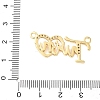 Brass Micro Pave Clear Cubic Zirconia Links KK-D357-03A-G-3