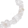 Natural Quartz Crystal Rock Crystal Chip Beaded Stretch Bracelets for Women Men BJEW-JB10665-02-4
