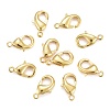 Brass Lobster Claw Clasps X-KK-902-G-NF-2