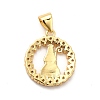 Rack Plating Brass Micro Pave Cubic Zirconia Pendants KK-K270-21G-3