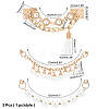 3Pcs 3 Styles Alloy Chain for DIY Keychains MOBA-AR0001-01-2