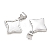 Rack Plating Brass & Natural White Shell Pendants SH-CBAB0A4-13P-2