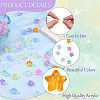 320Pcs 8 Colors Transparent Acrylic Beads MACR-PA0001-25-6