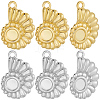 12Pcs 2 Colors 304 Stainless Steel Pendant Cabochon Settings STAS-BBC0007-39-7