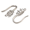 Brass Pave Clear Cubic Zirconia Earring Hooks KK-R149-20P-2