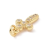 Brass Micro Pave Cubic Zirconia Charms KK-C012-41G-3