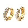 Brass Micro Pave Cubic Zirconia Hoop Earrings KK-CBA8324-22G-05-4
