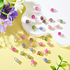 30Pcs Natural Colorful Tourmaline Dice Charms PALLOY-TA00369-6