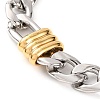 304 Stainless Steel Figaro Chain Bracelets for Women BJEW-G711-11GP-2
