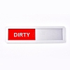 Acrylic Clean Dirty Dishwasher Magnet Sign AJEW-D044-02-2