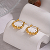 European Style Star 304 Stainless Steel Hoop Earrings IU1810-4