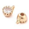 Brass Micro Pave Cubic Zirconia Charms KK-U028-19G-01-2