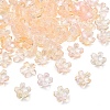 60G Baking Paint Transparent Glass Bead Caps DGLA-YW0001-63L-1