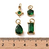 4Pcs 4 Styles 304 Stainless Steel & Glass Pendants GL-CBAC8BB-01G-05-3